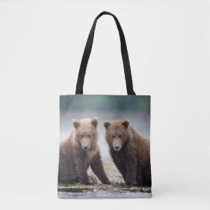 Tote Bag Animaux de bébés cutest Deux petits ours d'ours