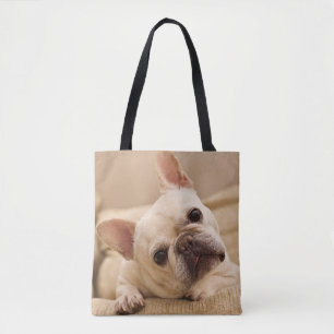 Tote Bag Animaux de bébés cutest   French Bulldog Head Tilt