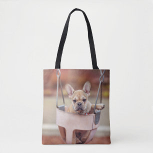 Tote Bag Animaux de bébés cutest   French Bulldog Playgroun