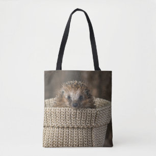 Tote Bag Animaux de bébés cutest Hérisson dans un panier