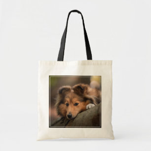 Tote Bag Animaux de bébés cutest Shetland Sheepdog Puppy