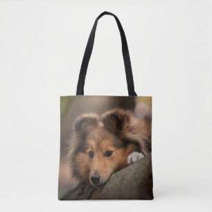 Tote Bag Animaux de bébés cutest Shetland Sheepdog Puppy