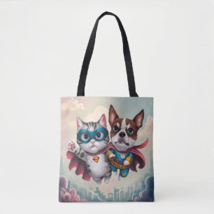 Tote Bag Animaux de compagnie Superhero