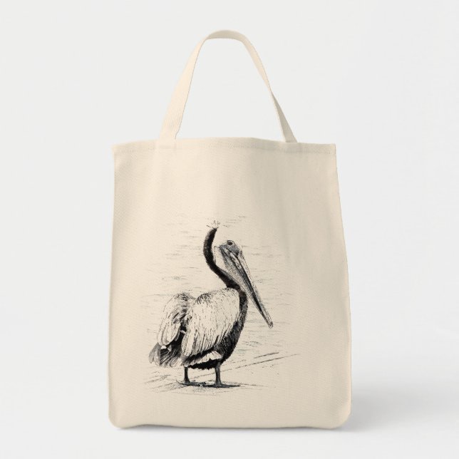 Tote Bag Animaux de faune d'oiseaux de pélican (Devant)