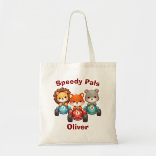 Tote Bag Animaux Mignons dans des Voitures de Course - Spee
