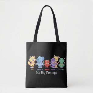 Tote Bag Animaux Mignons Kawaii Santé Mentale Émotions & Se