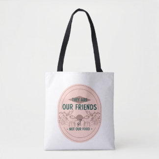 Tote Bag Animaux Nos amis Pas notre nourriture