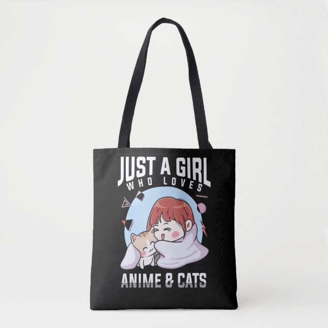 Tote Bag Anime et chats Otaku Japonaise Anime Girl (Devant)