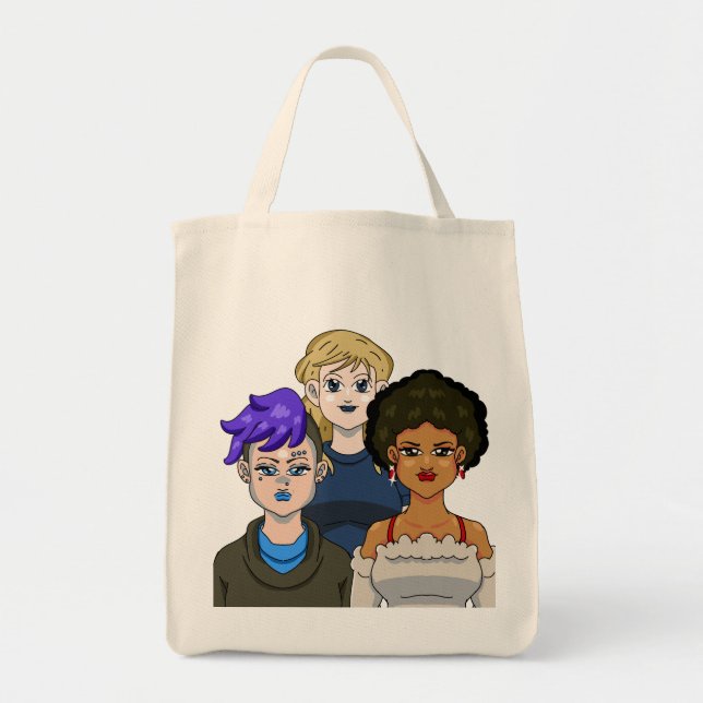 Tote Bag Anime Portrait Women Beauty Pretty Cute Adorable (Devant)
