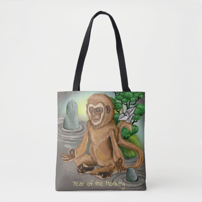 Tote Bag Année chinoise du zodiaque du singe (Devant)