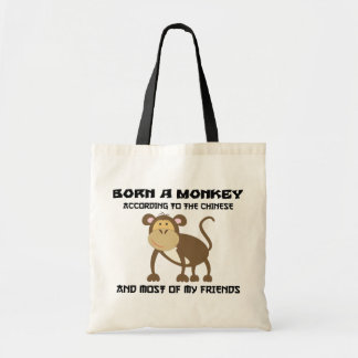 Tote Bag Année drôle du singe "soutenu un singe "