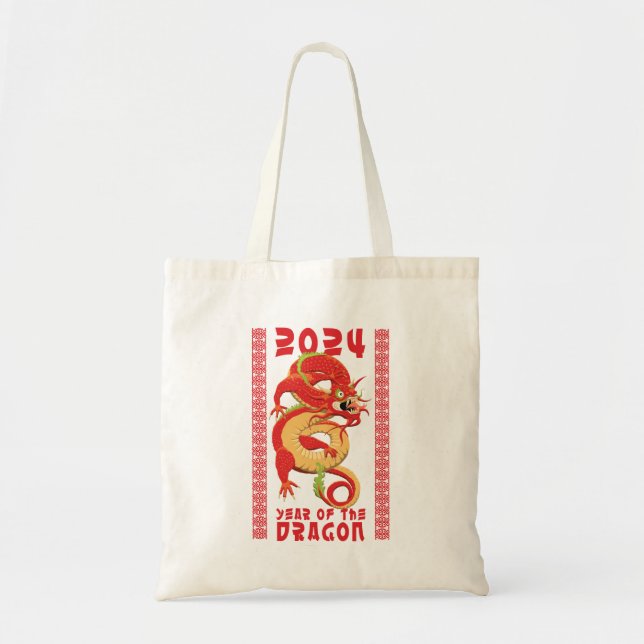 Tote Bag Année Du Dragon - Nouvel An Chinois 2024 (Devant)