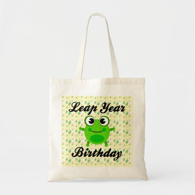 Tote Bag Anniversaire d'année bissextile, grenouille (Devant)
