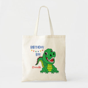 Tote Bag anniversaire de garçon de crocodile, anniversaire