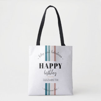 Tote Bag Anniversaire Design minimaliste aux couleurs paste