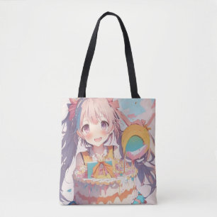 Tote Bag Anniversaire Personnalisé Fille Pastel Couleurs