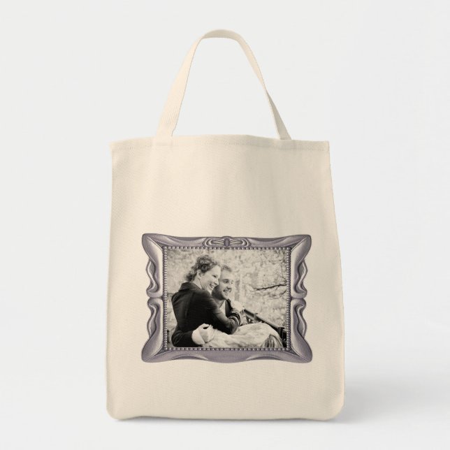Tote Bag Anniversaire photo personnalisé Fancy Silver Frame (Devant)