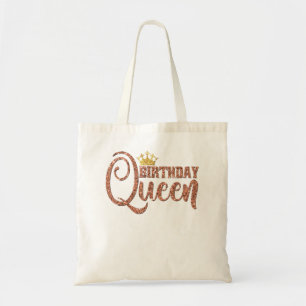 Tote Bag Anniversaire Reine Couronne Cadeau fille Rose femm