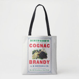 Tote Bag Annonce Vintage Pour Le Brandy Cognac de Bininger.
