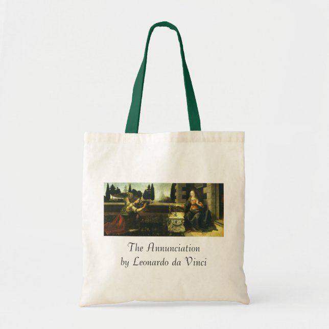 Tote Bag Annonciation du Seigneur par Léonard de Vinci (Devant)