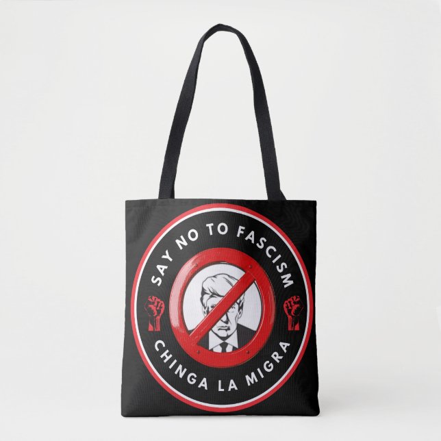 Tote Bag Anti-Facism Denim Jacket (Devant)