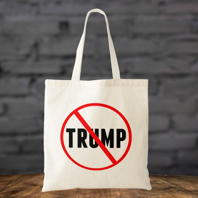 Tote Bag Anti Trump Simple Red Circle X Politique (Créateur téléchargé)