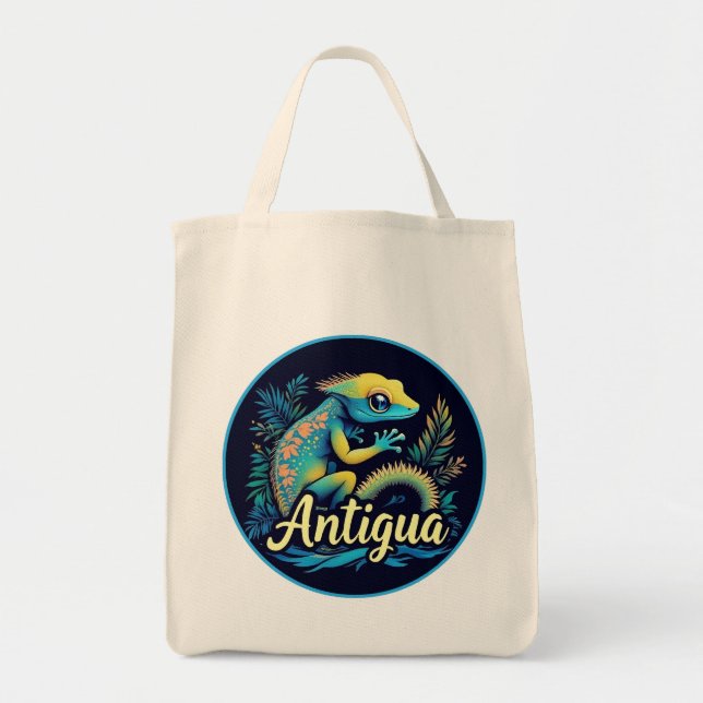 Tote Bag Antigua Island Caribbean Gecko (Devant)