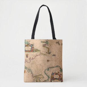 Tote Bag Antique vieille carte inspirée (1)