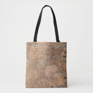 Tote Bag Antique vieille carte inspirée (13)