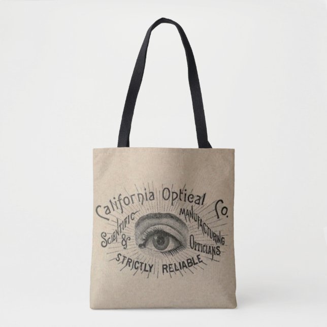 Tote Bag Antiquité des yeux Publicité optique (Devant)