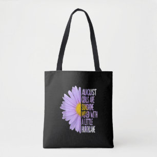 Tote Bag Août Anniversaire Femme Cadeau Drôle Daisy Aster C