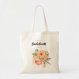 Tote Bag Aperol Spritz Floral Enterrement de Vie de Jeune F