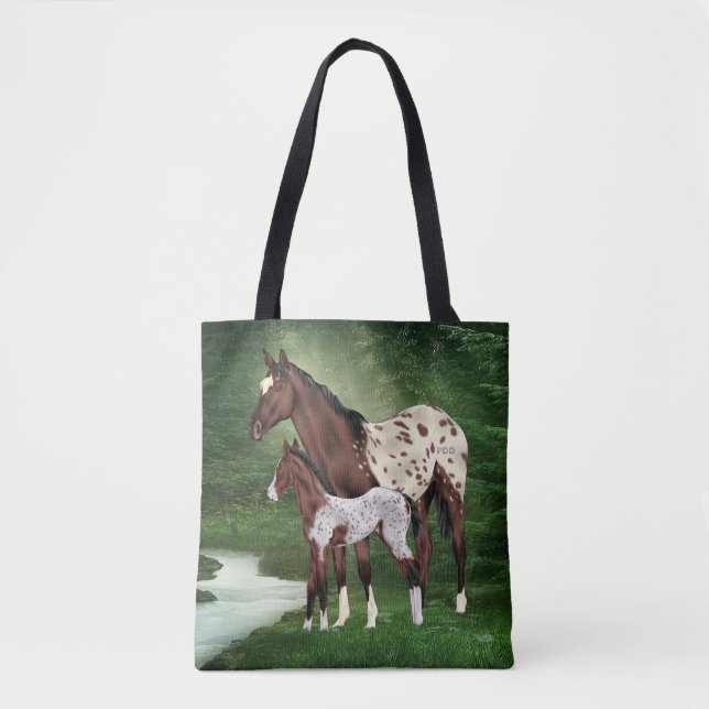 Tote Bag Appaloosa Cheval Mare et Foie (Devant)
