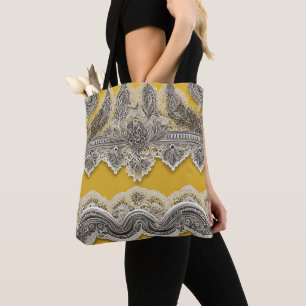 Tote Bag Appelez-moi jaune sur l'art d'été AI