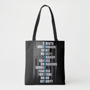 Tote Bag Appréciation de la police du drapeau de l'applica