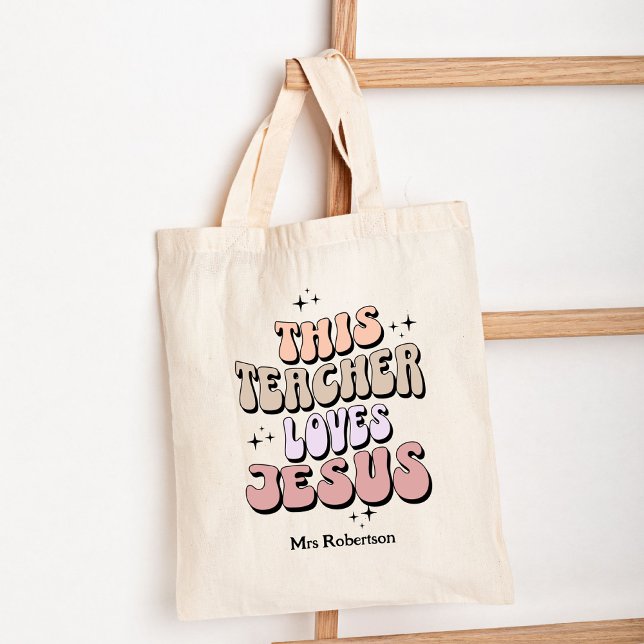 Tote Bag Appréciation de l'enseignant de foi personnalisée  (Créateur téléchargé)