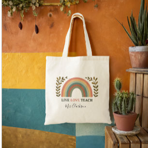 Tote Bag Appréciation de l'enseignant de l'arc-en-ciel