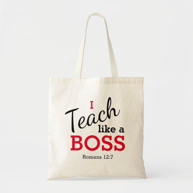 Tote Bag Appréciation de l'enseignant J'ENSEIGNE COMME un p (Devant)