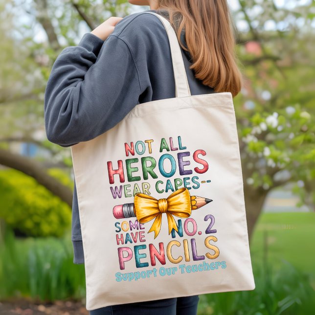 Tote Bag Appréciation de l'enseignant mignon Amusant Aquare (Créateur téléchargé)