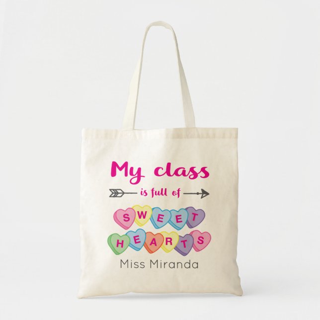 Tote Bag Appréciation de l'enseignant personnalisé mignonne (Devant)