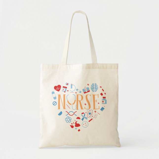 Tote Bag Appréciation du coeur de l'infirmière  (Devant)