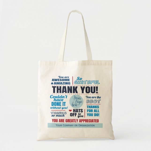 Tote Bag Appréciation du Merci client du personnel d'affair (Devant)