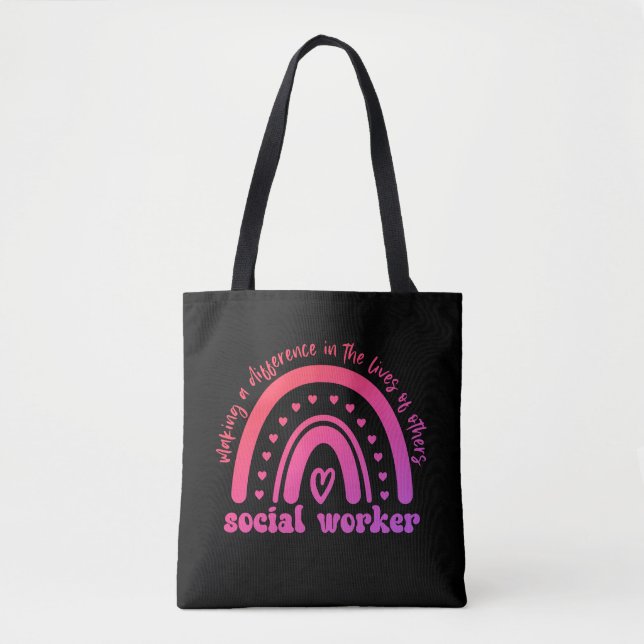 Tote Bag Appréciation et diplôme des travailleurs sociaux (Devant)