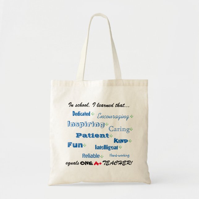 Tote Bag Appréciation Fourre-tout de professeur (Devant)