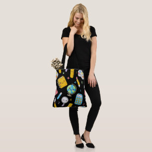Tote Bag Apprentissage Ludique – Motif Sans Couture d'Éduca