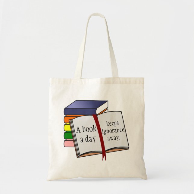 Tote Bag Appuyer l'alphabétisation Encourager la lecture (Devant)