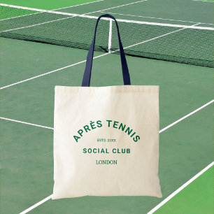 Tote Bag Après Tennis Social Club Green Crest Poignée Navy