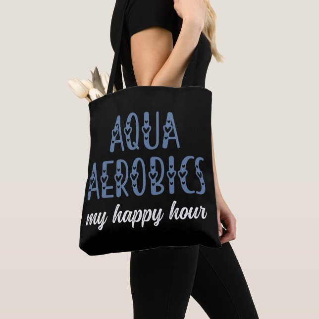 Tote Bag Aqua Aerobics My happy hour Aqua aérobics cadeaux (De près)