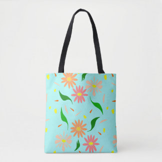 Tote Bag aqua de marguerite