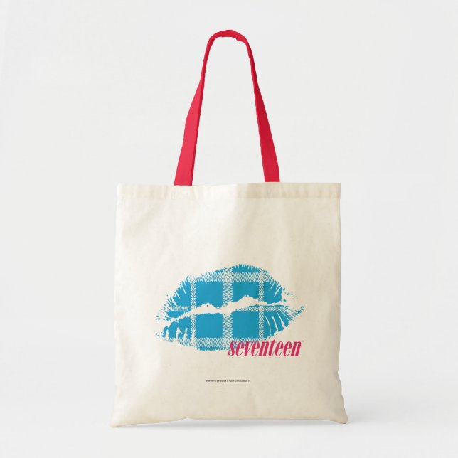 Tote Bag Aqua de plaid (Devant)